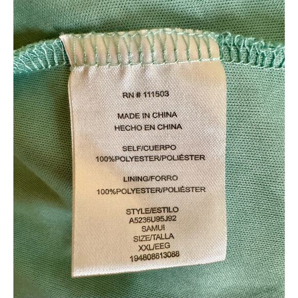 Lily Rose womens teal blue multi color floral, spaghetti strap hi-low dress XXL - Picture 9 of 10